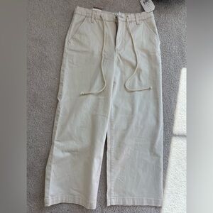 Wonderly High Rise  Wide Leg Cropped Jeans, size 10